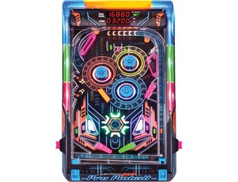Merchant Ambassador Electronic Arcade Pro Pinball - Licht en geluid tafelspel, dubbel LED-scorebord, 10 professionele functies, volwassenen kinderen vanaf 6 jaar