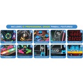 Merchant Ambassador Electronic Arcade Pro Pinball - Licht en geluid tafelspel, dubbel LED-scorebord, 10 professionele functies, volwassenen kinderen vanaf 6 jaar