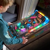 Merchant Ambassador Electronic Arcade Pro Pinball - Licht en geluid tafelspel, dubbel LED-scorebord, 10 professionele functies, volwassenen kinderen vanaf 6 jaar