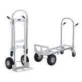 VEVOR 2-in-1 Sackkarre Klappbar 318/454kg Tragfähigkeit Transportkarre Aluminiumlegierung & Kohlenstoffstahl Sackkarre ⇋ Plattformwagen Trolley für Lade- & Transportaufgaben im Innen- & Außenbereich