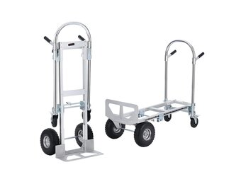 VEVOR 2-in-1 Sackkarre Klappbar 318/454kg Tragfähigkeit Transportkarre Aluminiumlegierung & Kohlenstoffstahl Sackkarre ⇋ Plattformwagen Trolley für Lade- & Transportaufgaben im Innen- & Außenbereich