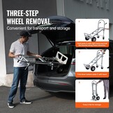 VEVOR 2-in-1 Sackkarre Klappbar 318/454kg Tragfähigkeit Transportkarre Aluminiumlegierung & Kohlenstoffstahl Sackkarre ⇋ Plattformwagen Trolley für Lade- & Transportaufgaben im Innen- & Außenbereich