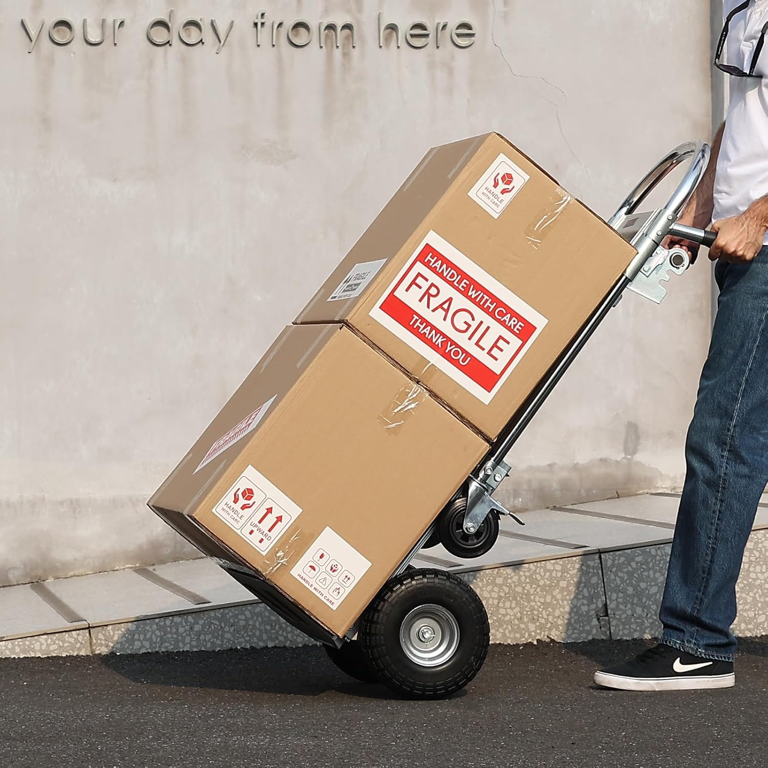 VEVOR 2-in-1 Sackkarre Klappbar 318/454kg Tragfähigkeit Transportkarre Aluminiumlegierung & Kohlenstoffstahl Sackkarre ⇋ Plattformwagen Trolley für Lade- & Transportaufgaben im Innen- & Außenbereich