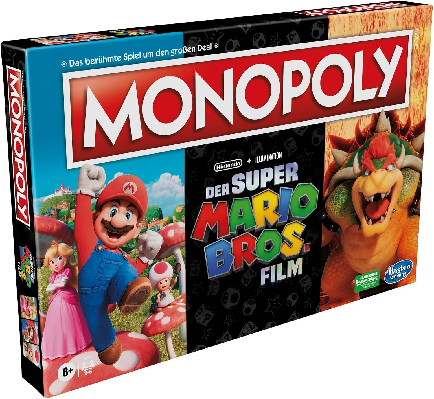 Hasbro Gaming Monopoly Super Mario Bros. Film Edition, bordspel voor kinderen, bevat Bowser speelfiguur