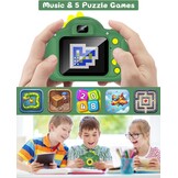 Gofunly Kindercamera 1080P met 32GB SD-kaart - Dino-Groen