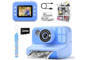 Instant Print Camera Kinderen Blauw - 54% Korting