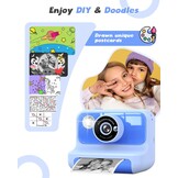 LETSHAHA Instant Print Camera voor Kids - Blauw - 2,4 inch scherm - Inclusief 32GB SD-kaart