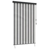 vidaXL Rolgordijn Antraciet en Wit 100 x 250 cm Stof en Aluminium