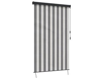 vidaXL Rolgordijn Antraciet en Wit 100 x 250 cm Stof en Aluminium