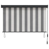 vidaXL Rolgordijn Antraciet en Wit 100 x 250 cm Stof en Aluminium