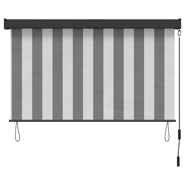 vidaXL Rolgordijn Antraciet en Wit 100 x 250 cm Stof en Aluminium