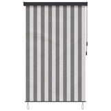 vidaXL Rolgordijn Antraciet en Wit 100 x 250 cm Stof en Aluminium