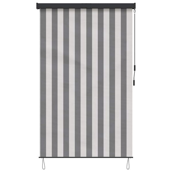 vidaXL Rolgordijn Antraciet en Wit 100 x 250 cm Stof en Aluminium
