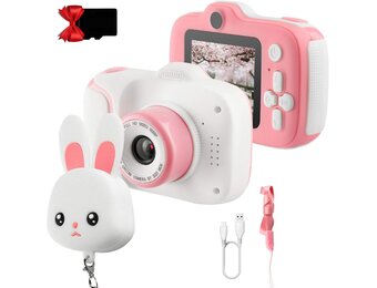 Etpark Kinder-Digitale Camera voor Meisjes 12 MP inclusief 32 GB SD-kaart - Roze