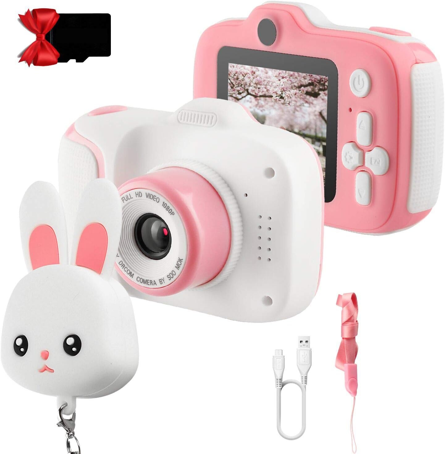 Etpark Kinder-Digitale Camera voor Meisjes 12 MP inclusief 32 GB SD-kaart - Roze