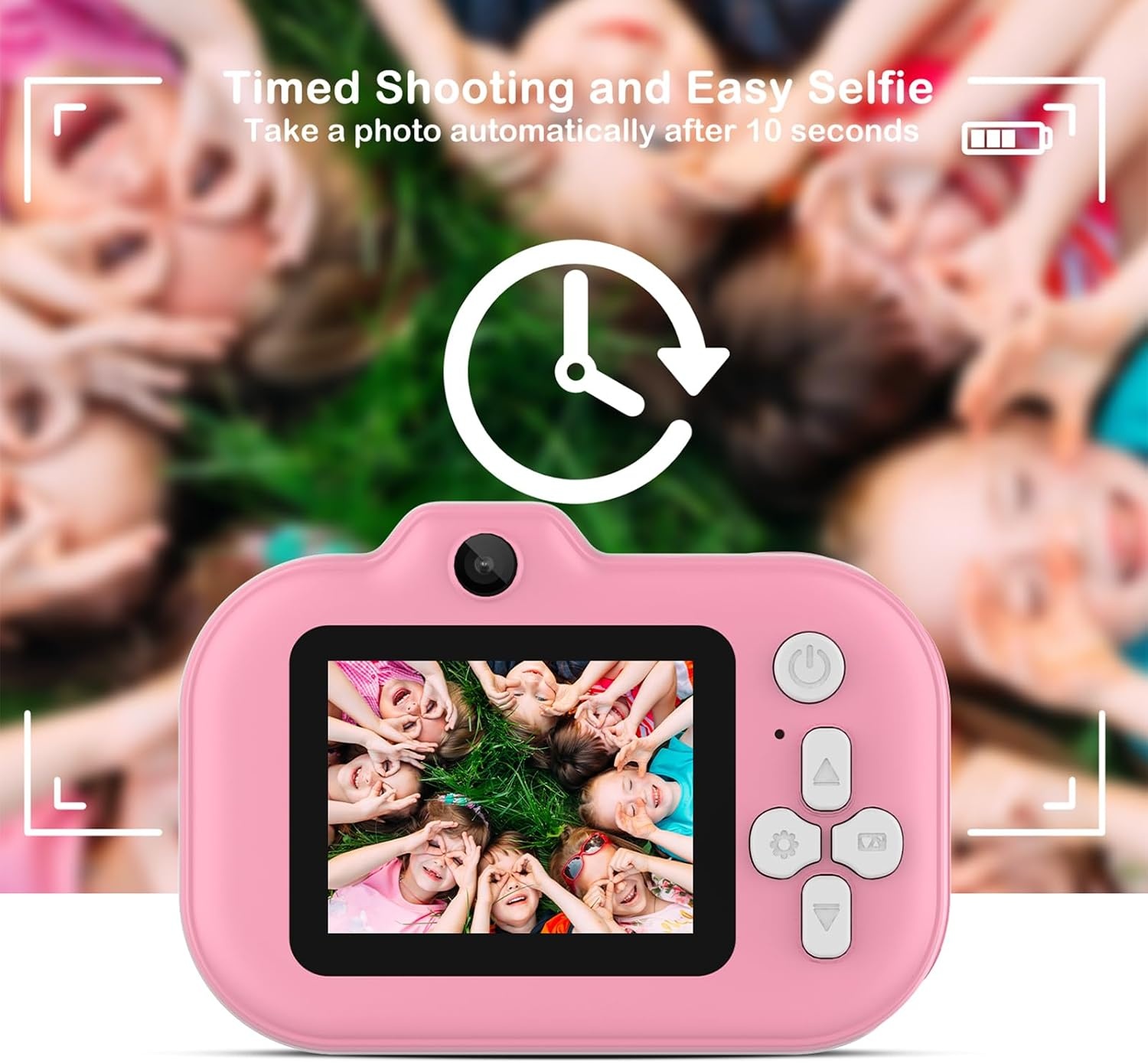Etpark Kinder-Digitale Camera voor Meisjes 12 MP inclusief 32 GB SD-kaart - Roze