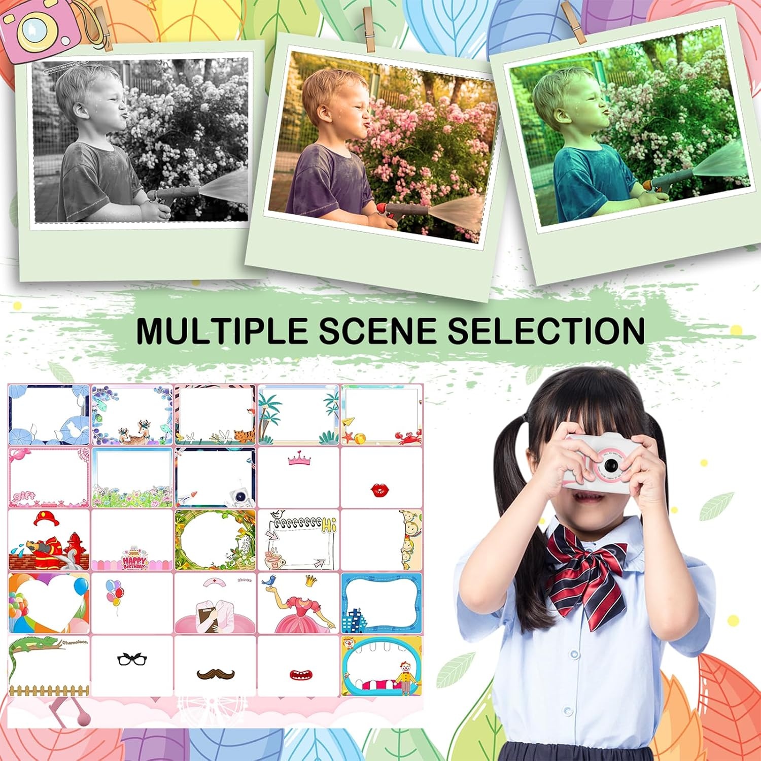 Etpark Kinder-Digitale Camera voor Meisjes 12 MP inclusief 32 GB SD-kaart - Roze