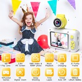ARNSSIEN Kids Camera met 180°Draaibare Lens & 1080P HD,2,4" Groot Scherm | Digitale kindercamera voor Jongens en Meisjes van 3-12 Jaar,foto's/filmpjes,fotocamera voor kinderen Verjaardagscadeau,X101