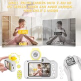 ARNSSIEN Kids Camera met 180°Draaibare Lens & 1080P HD,2,4" Groot Scherm | Digitale kindercamera voor Jongens en Meisjes van 3-12 Jaar,foto's/filmpjes,fotocamera voor kinderen Verjaardagscadeau,X101