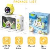 ARNSSIEN Kids Camera met 180°Draaibare Lens & 1080P HD,2,4" Groot Scherm | Digitale kindercamera voor Jongens en Meisjes van 3-12 Jaar,foto's/filmpjes,fotocamera voor kinderen Verjaardagscadeau,X101