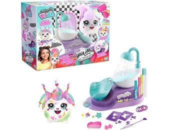 Canal Toys Airbrush Plush Hairiffic Salon met 120+ Stencils - Roze - 36 x 16 x 30 cm