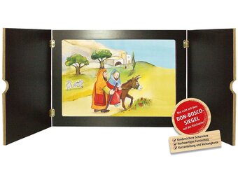 Premium Kamishibai Verteltheater voor DIN A3 kaarten - Houten lijst met boveninvoer