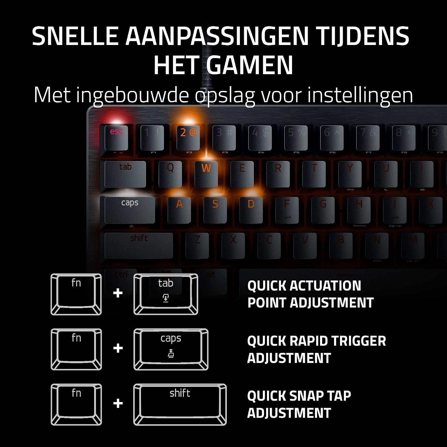 Razer Huntsman V3 Pro Mini - 60% analoog optisch Esports-toetsenbord - Razer Snap Tap & Rapid Trigger (multifunctionele digitale wijzerplaat en speciale bedieningsknoppen) US-Layout | Zwart
