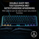 Razer Huntsman V3 Pro Mini - 60% analoog optisch Esports-toetsenbord - Razer Snap Tap & Rapid Trigger (multifunctionele digitale wijzerplaat en speciale bedieningsknoppen) US-Layout | Zwart