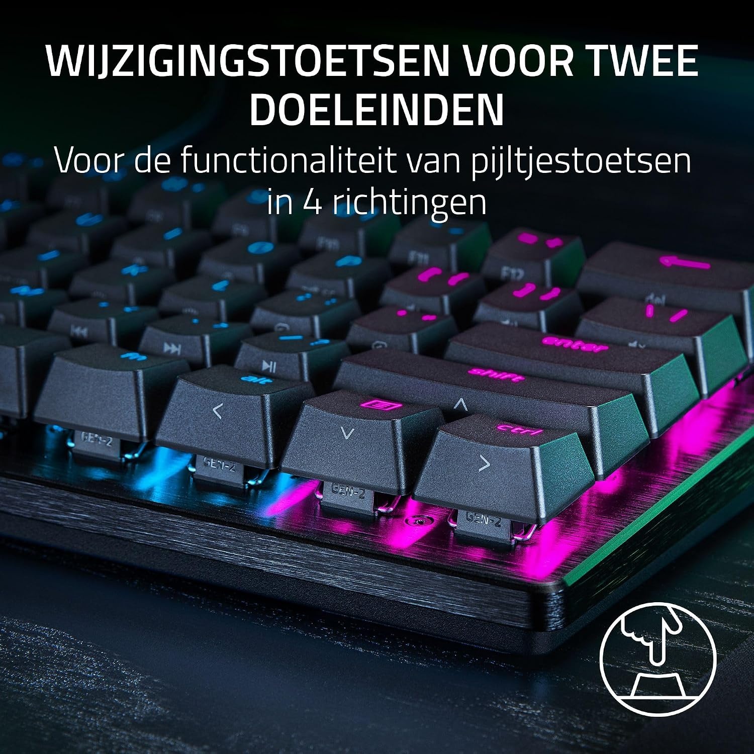 Razer Huntsman V3 Pro Mini - 60% analoog optisch Esports-toetsenbord - Razer Snap Tap & Rapid Trigger (multifunctionele digitale wijzerplaat en speciale bedieningsknoppen) US-Layout | Zwart