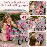 Kinderplay Poppenwagen met Grote Wieg - Grijs - In hoogte verstelbaar 33-63 cm
