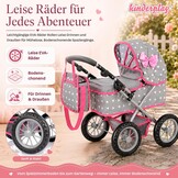 Kinderplay Poppenwagen met Grote Wieg - Grijs - In hoogte verstelbaar 33-63 cm
