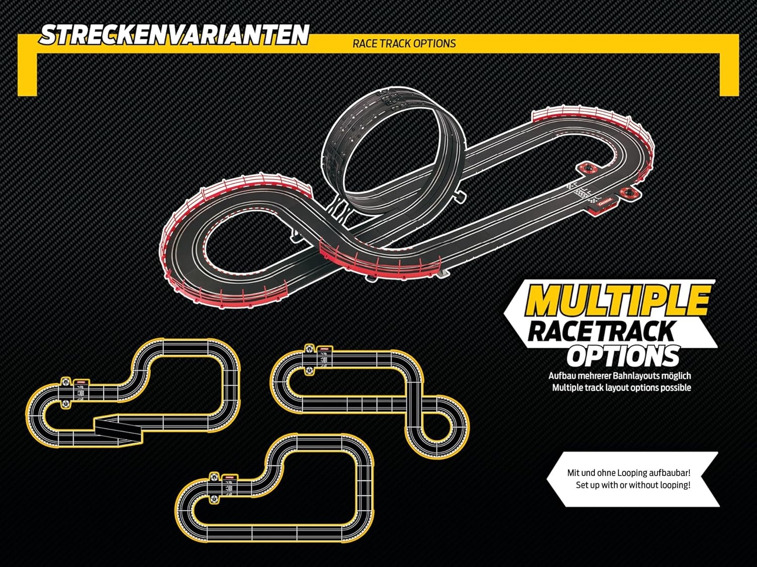 Carrera GO!!! GT Powerplay Autoracebaan met Ford Mustang en Ferrari 296 GT3 - 4,9 meter