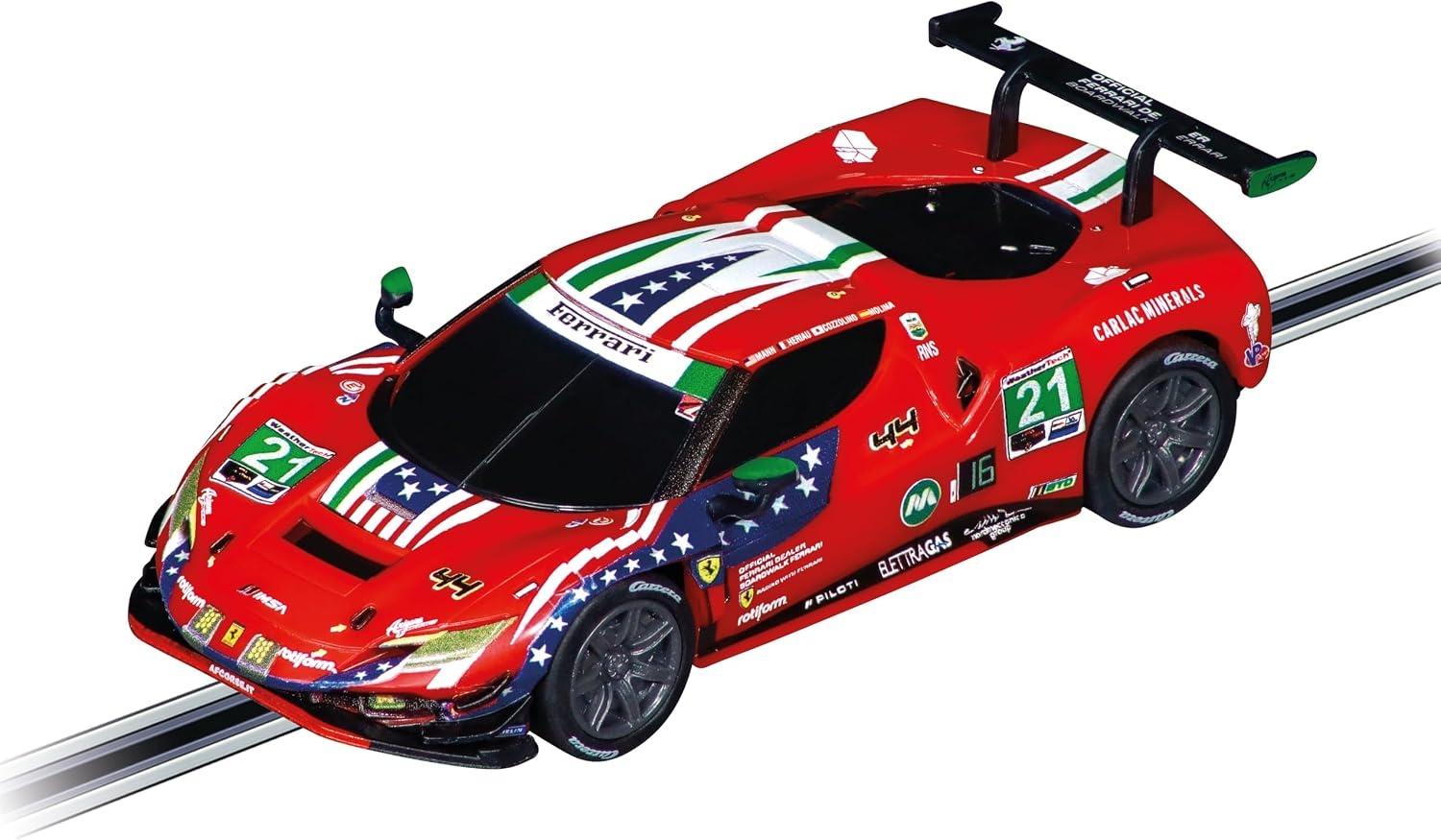 Carrera GO!!! GT Powerplay Autoracebaan met Ford Mustang en Ferrari 296 GT3 - 4,9 meter