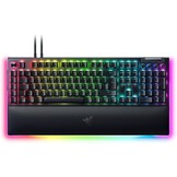 Razer BlackWidow V4 Pro (Green Switch) - Mechanisch gamingtoetsenbord (klikkende mechanische schakelaars, opdrachtwiel en 8 macrotoetsen, multifunctionele roller, palmsteun) QWERTY DE-Layout | Zwart