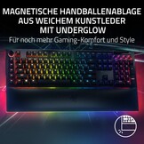 Razer BlackWidow V4 Pro (Green Switch) - Mechanisch gamingtoetsenbord (klikkende mechanische schakelaars, opdrachtwiel en 8 macrotoetsen, multifunctionele roller, palmsteun) QWERTY DE-Layout | Zwart