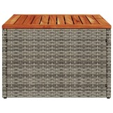 vidaXL Tuintafel 55x55x37 cm poly rattan en acaciahout grijs
