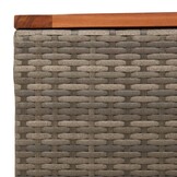 vidaXL Tuintafel 55x55x37 cm poly rattan en acaciahout grijs