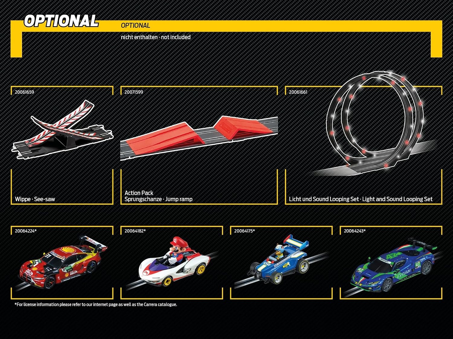 Carrera GO!!! GT Powerplay Autoracebaan met Ford Mustang en Ferrari 296 GT3 - 4,9 meter