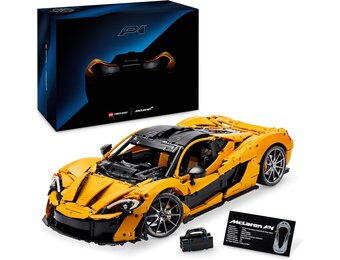 LEGO Technic McLaren P1 hypercar Bouwpakket voor Volwassenen en Decoratie, Modelauto op Schaal om te Verzamelen met V8-zuigermotor en 7 versnellingen, Cadeau voor Hem en Haar 42172