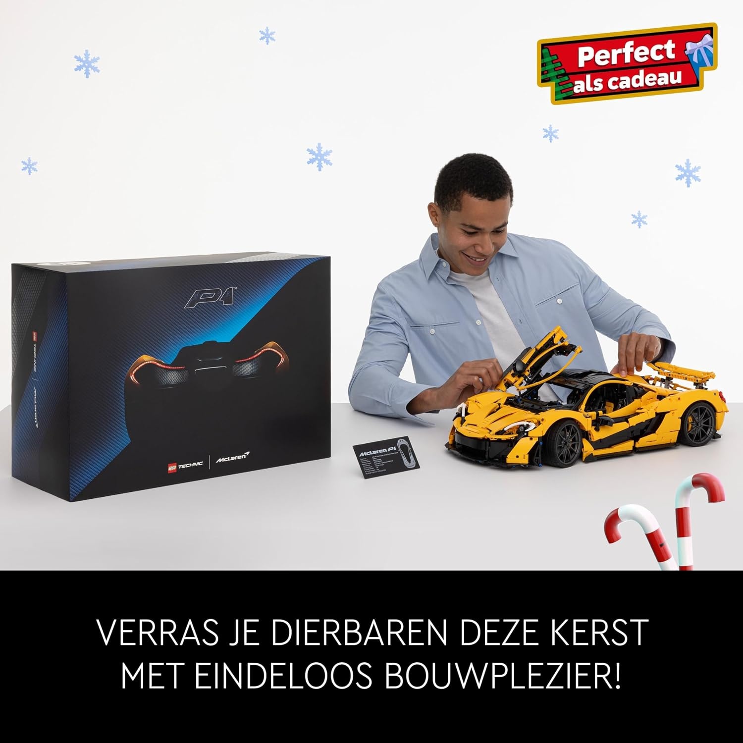 LEGO Technic McLaren P1 hypercar Bouwpakket voor Volwassenen en Decoratie, Modelauto op Schaal om te Verzamelen met V8-zuigermotor en 7 versnellingen, Cadeau voor Hem en Haar 42172