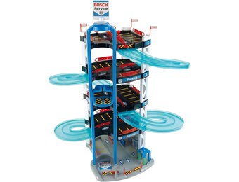 Theo Klein 2813 Bosch Car Service parkeergarage I Met 5 verdiepingen, dubbele oprit, 2 raceauto's, lift en nog veel meer I Speelgoed voor kinderen vanaf 3 jaar