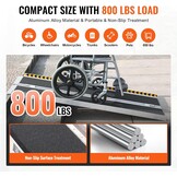 VEVOR Rolstoelhelling, capaciteit 363 kg, draagbare opvouwbare drempelhelling van aluminium, antislip, 121,92 cm, voor scooters, gehandicapten, treden, huis, trappen, deuren, randen
