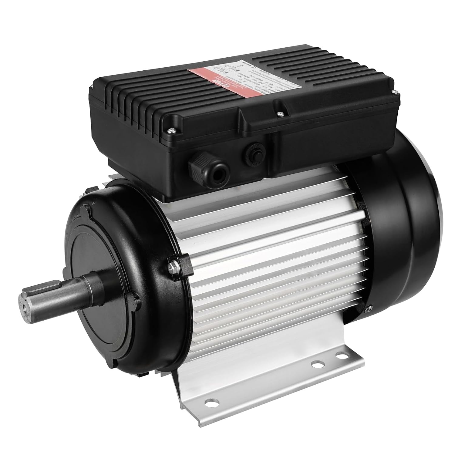 VEVOR Elektrische motor, 2,2 kW, eenfasige luchtcompressormotor, 2800 omw/min, AC 220-240 V, 13,8 A, frame 90L, B3, 24 mm sleutelas, CW/CCW rotatie voor landbouwmachines en apparatuur