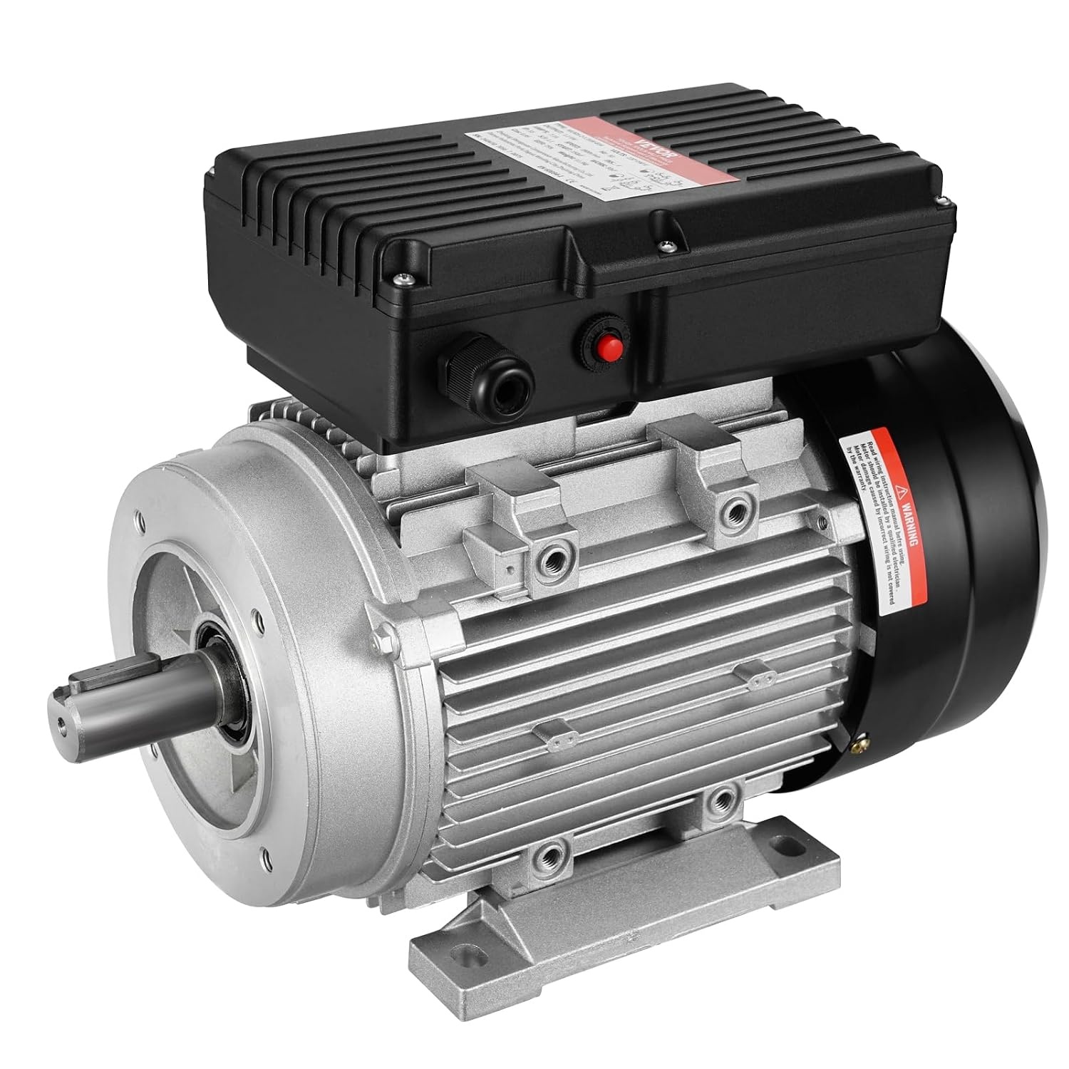 VEVOR Elektrische motor, 2,2 kW, eenfasige luchtcompressormotor, 2800 omw/min, AC 220-240 V, 13,8 A, frame 90L, B3, 24 mm sleutelas, CW/CCW rotatie voor landbouwmachines en apparatuur