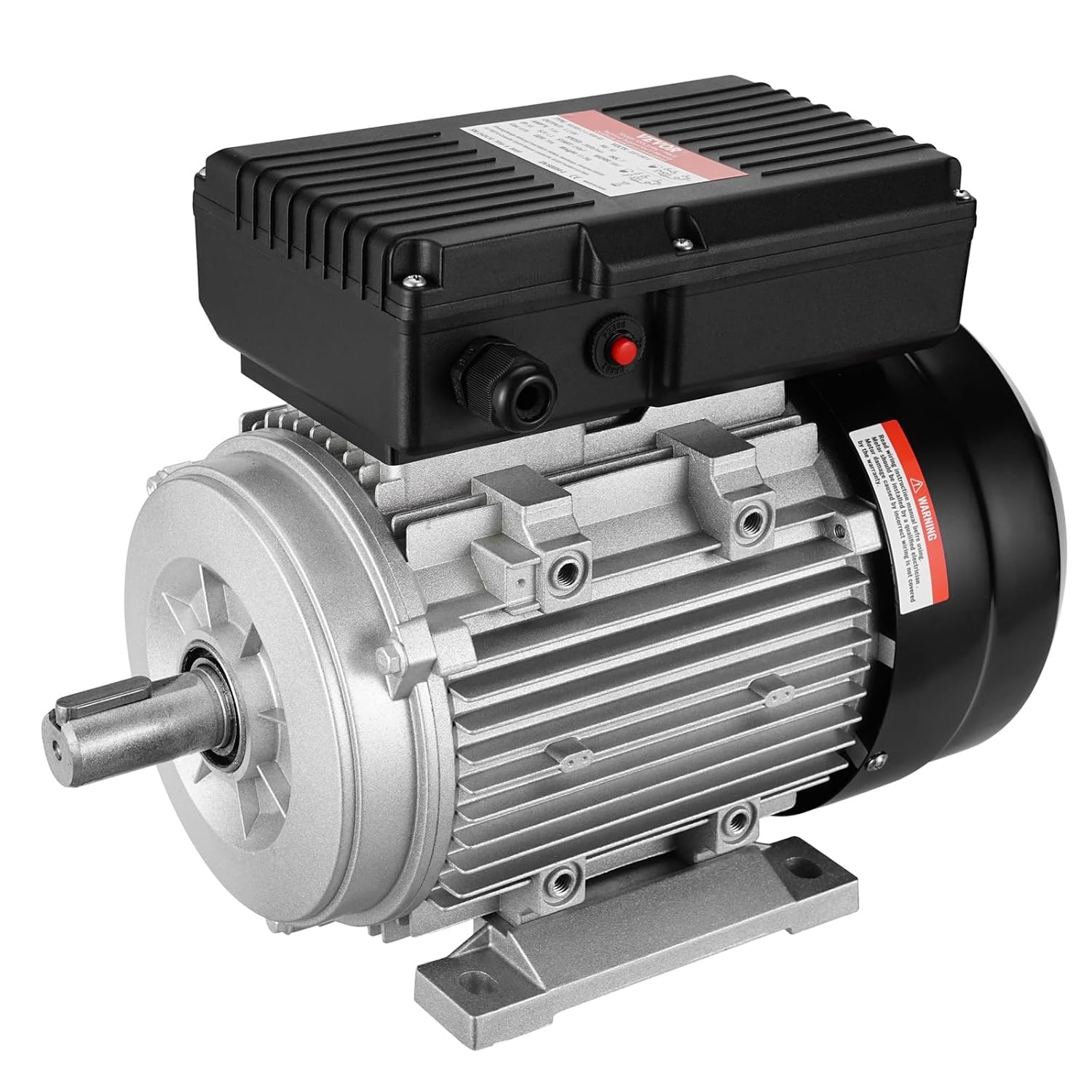 VEVOR Elektrische motor, 2,2 kW, eenfasige luchtcompressormotor, 2800 omw/min, AC 220-240 V, 13,8 A, frame 90L, B3, 24 mm sleutelas, CW/CCW rotatie voor landbouwmachines en apparatuur