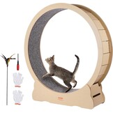 VEVOR Oefenwiel voor katten, 1320 mm, groot loopwiel voor katten, met afneembare loopband, teaser voor katten om te hardlopen, wandelen, training, geschikt voor de meeste katten