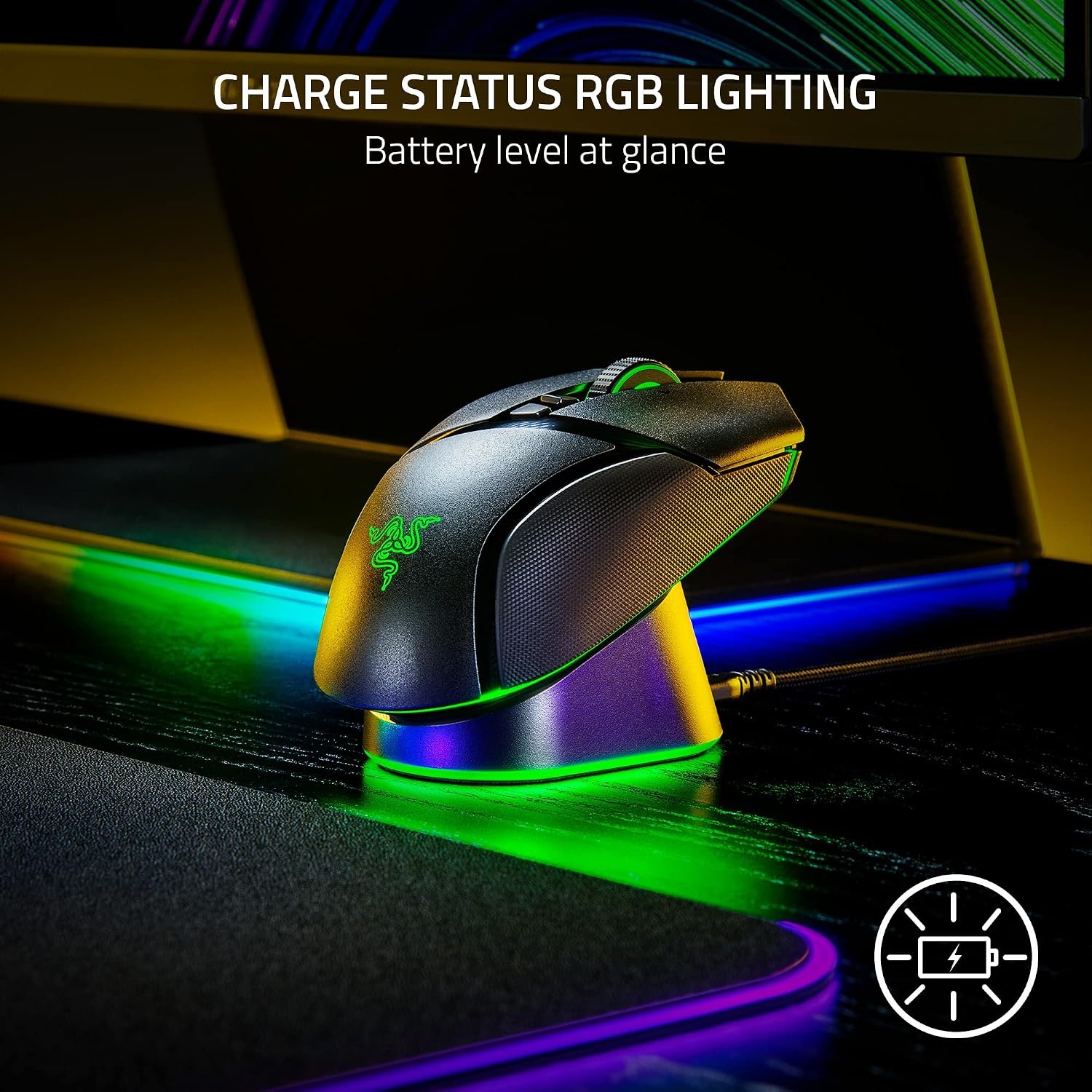 Razer Mouse Dock Pro & Charging Puck - Magnetisch draadloos oplaadstation en oplaadmodule voor compatibele muizen (magnetisch dock met laadstatus RGB-verlichting, antislip gekko-voeten, oplaadpuck)