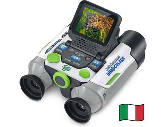 VTech Interactieve video, verrekijker voor kinderen met 6 spelmodi, lcd-kleurenscherm, meer dan 700 geïntegreerde BBC-inhoud, nachtzicht, Italiaanse taal, batterijen inbegrepen, 5-12 jaar