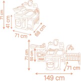 Smoby - Baby Nurse - Groot babyhuis - Voor baby's tot 42 cm - 3 speelplekken - 19 accessoires - Opvouwbaar en transporteerbaar - Gerecycled materiaal - Vanaf 3 jaar - Gemaakt in Frankrijk
