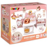 Smoby - Baby Nurse - Groot babyhuis - Voor baby's tot 42 cm - 3 speelplekken - 19 accessoires - Opvouwbaar en transporteerbaar - Gerecycled materiaal - Vanaf 3 jaar - Gemaakt in Frankrijk